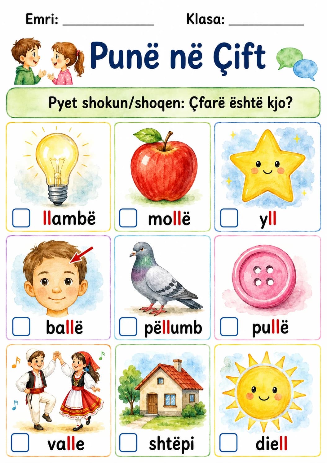 Albanian Letter Ll Phonics Worksheets Pack printable worksheet pack preview from KiwiBee