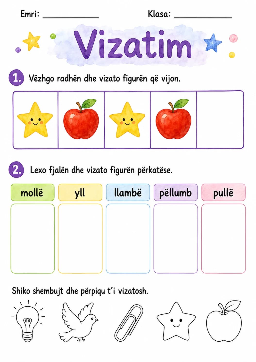 Albanian Letter Ll Phonics Worksheets Pack page 5 printable worksheet preview
