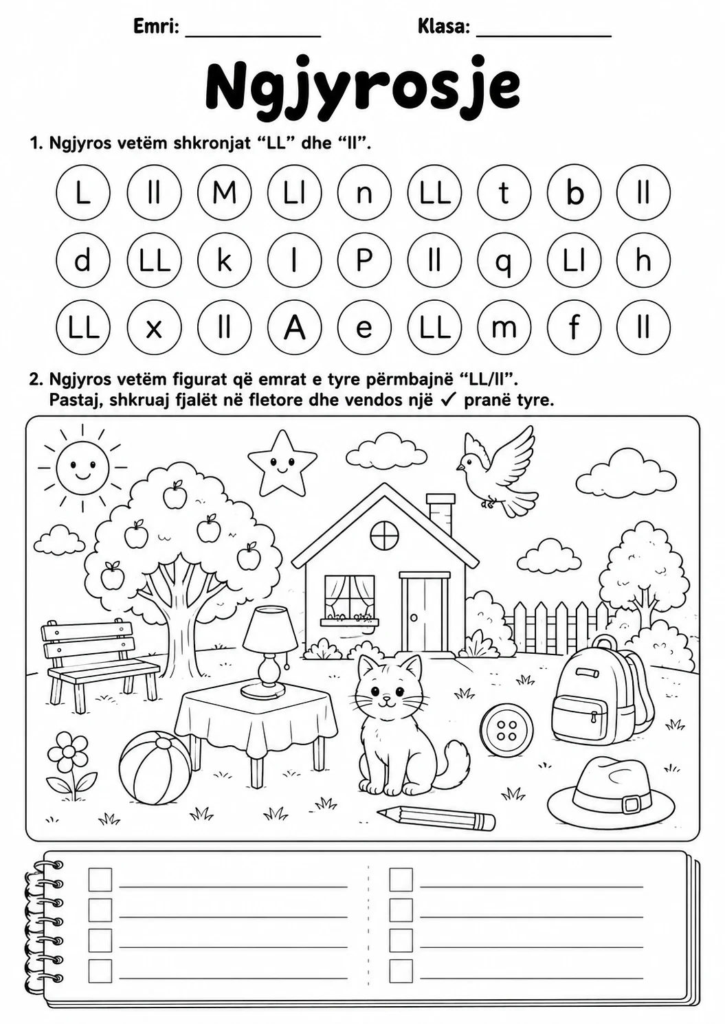 Albanian Letter Ll Phonics Worksheets Pack page 7 printable worksheet preview