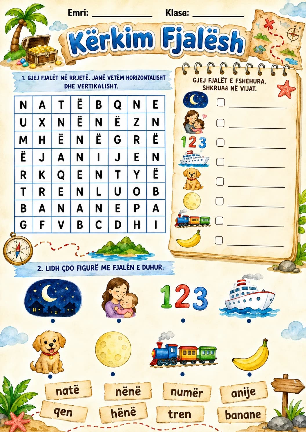 Albanian Letter N Phonics Worksheets Pack page 2 printable worksheet preview