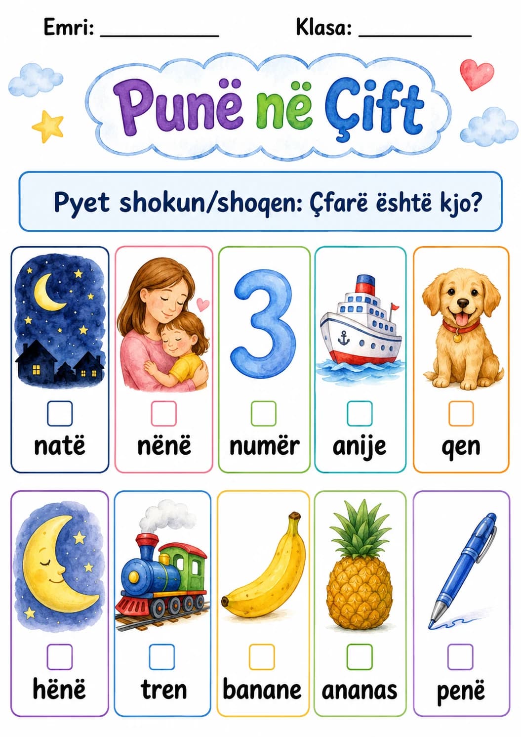 Albanian Letter N Phonics Worksheets Pack page 4 printable worksheet preview