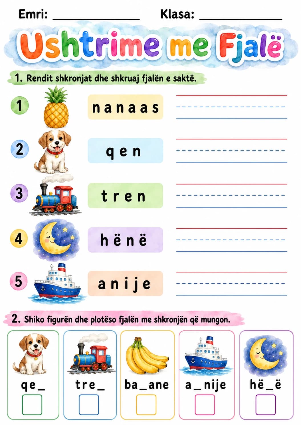 Albanian Letter N Phonics Worksheets Pack page 6 printable worksheet preview