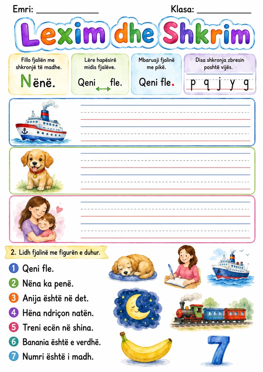 Albanian Letter N Phonics Worksheets Pack page 9 printable worksheet preview