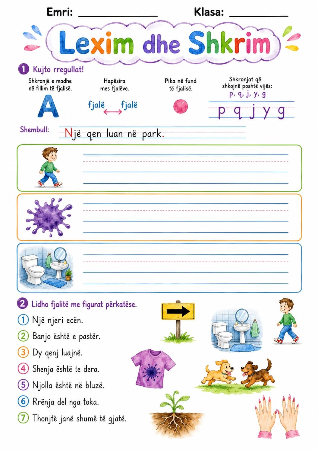 Albanian Letter Nj Phonics Worksheets Pack page 8 printable worksheet preview