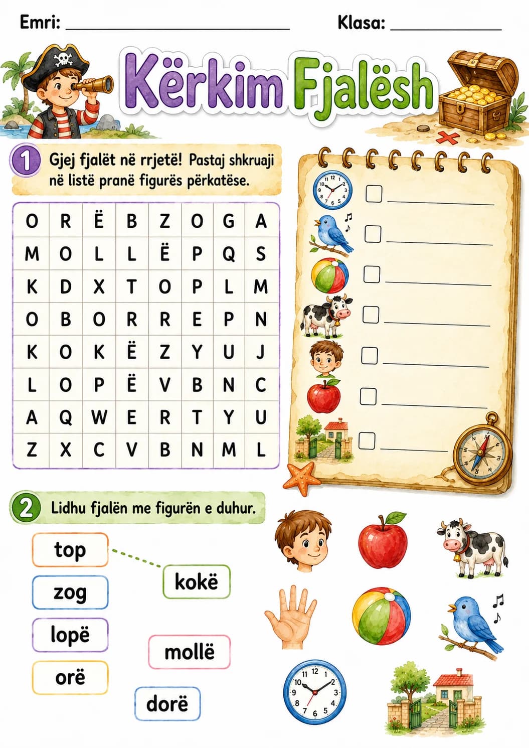 Albanian Letter O Phonics Worksheets Pack page 8 printable worksheet preview
