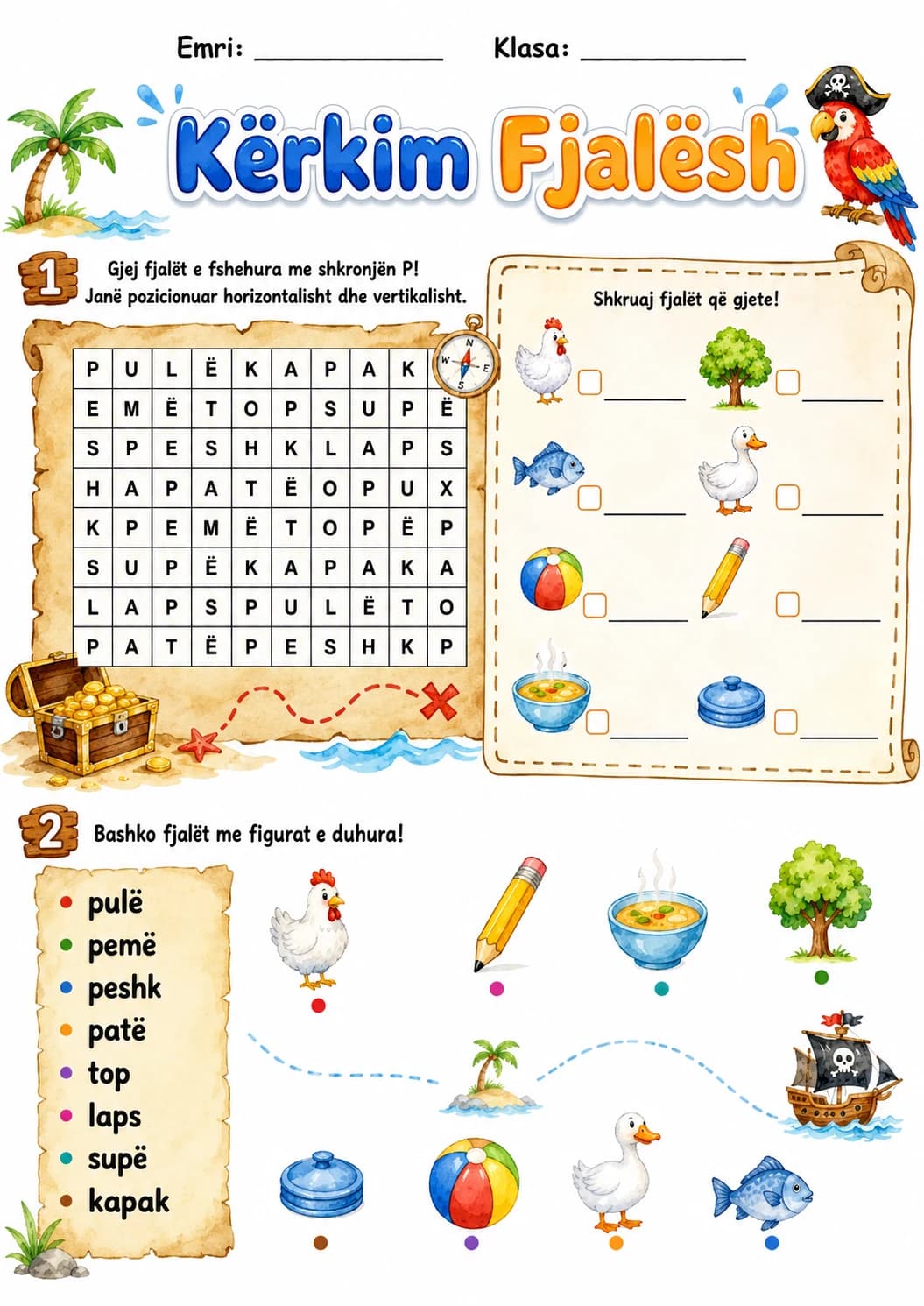 Albanian Letter P Phonics Worksheets Pack page 9 printable worksheet preview