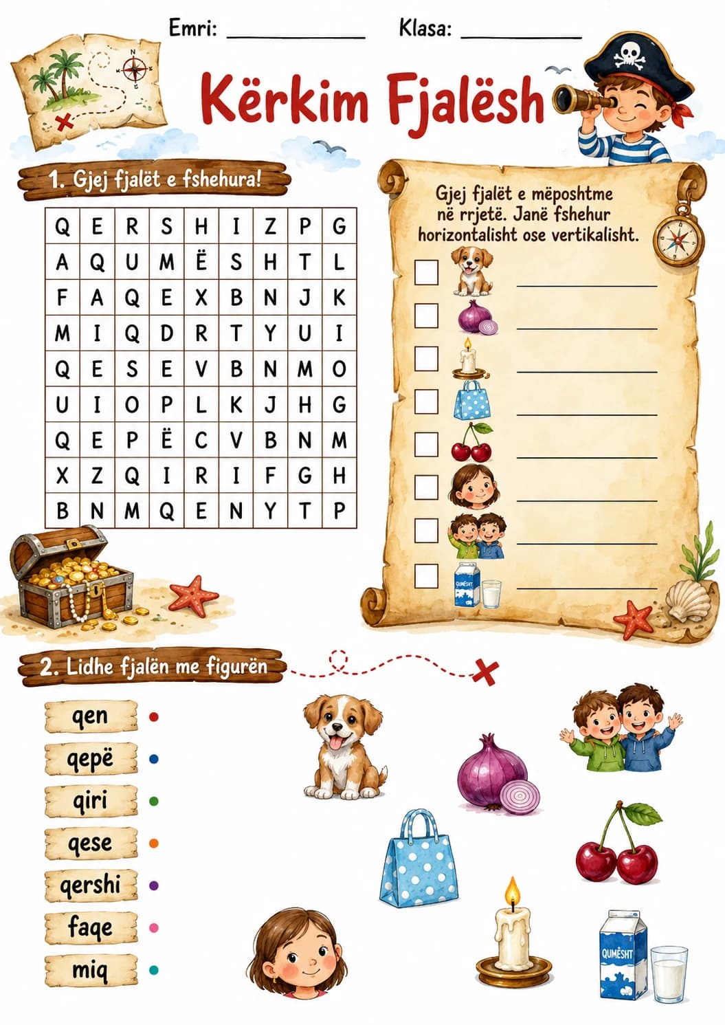 Albanian Letter Q Phonics Worksheets Pack printable worksheet pack preview from KiwiBee