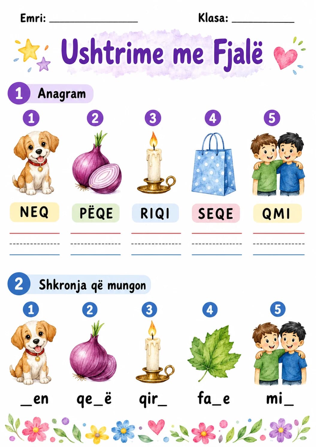 Albanian Letter Q Phonics Worksheets Pack page 4 printable worksheet preview