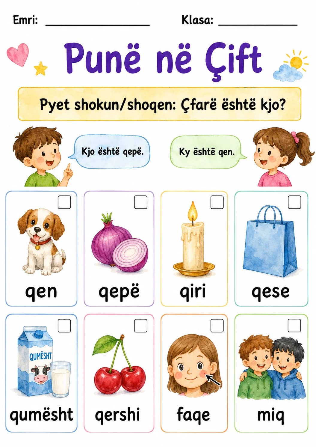 Albanian Letter Q Phonics Worksheets Pack page 9 printable worksheet preview