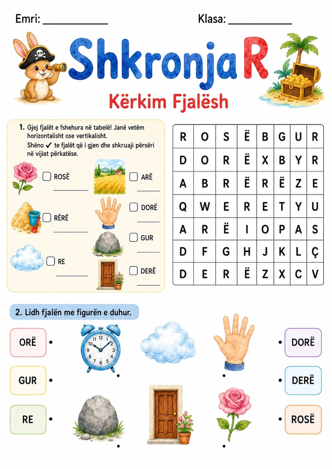 Albanian Letter R Phonics Worksheets Pack page 4 printable worksheet preview