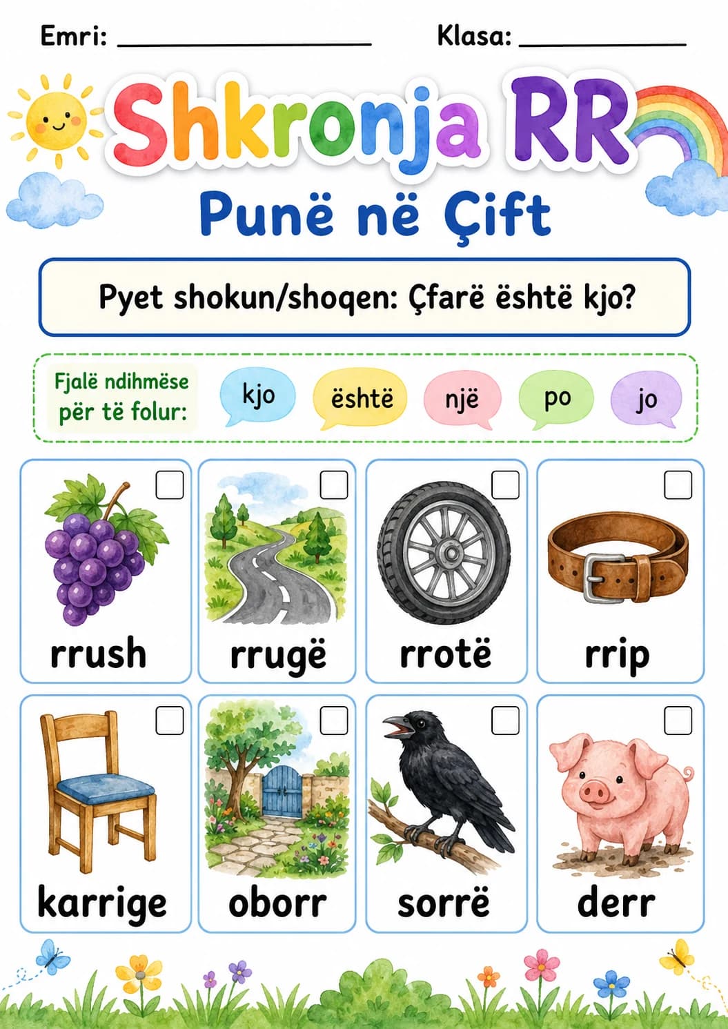 Albanian Letter Rr Phonics Worksheets Pack page 3 printable worksheet preview