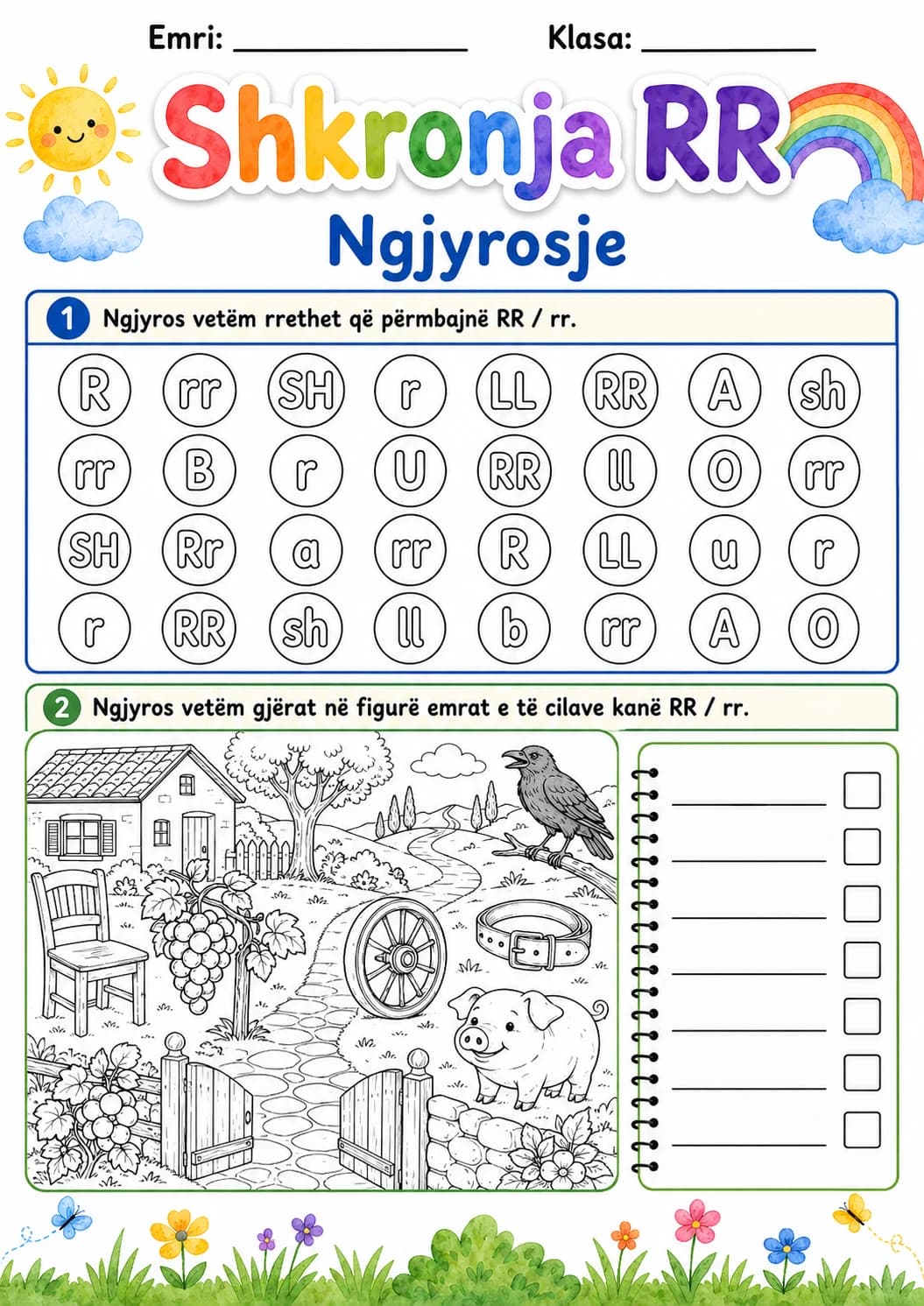 Albanian Letter Rr Phonics Worksheets Pack page 8 printable worksheet preview