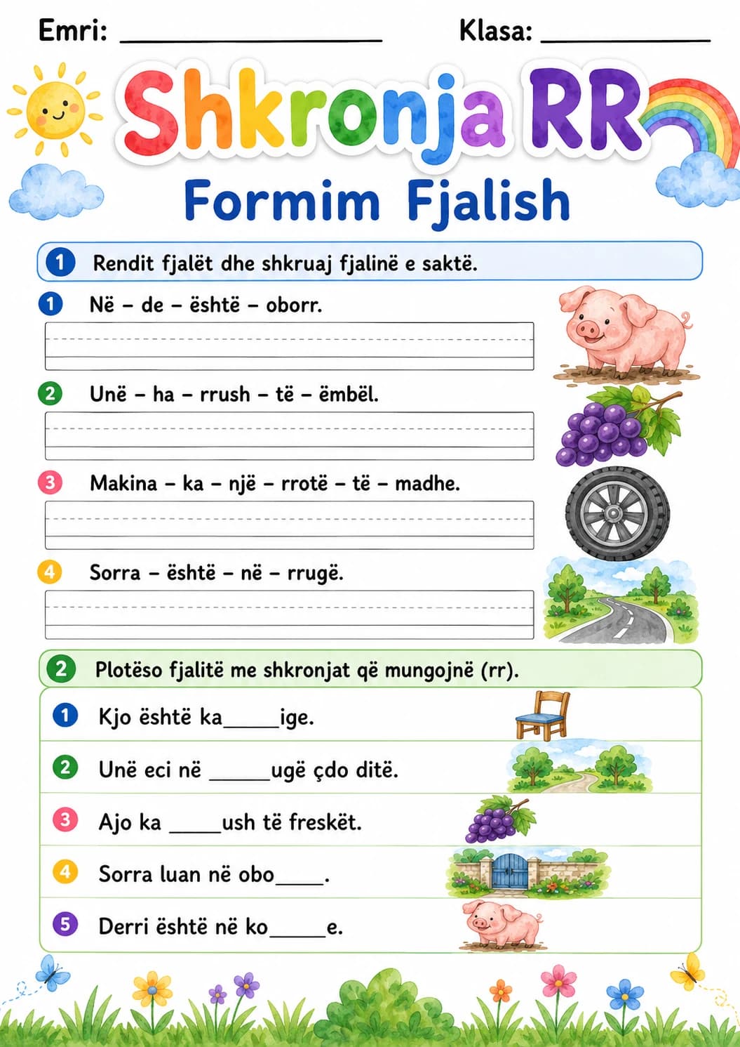 Albanian Letter Rr Phonics Worksheets Pack page 9 printable worksheet preview
