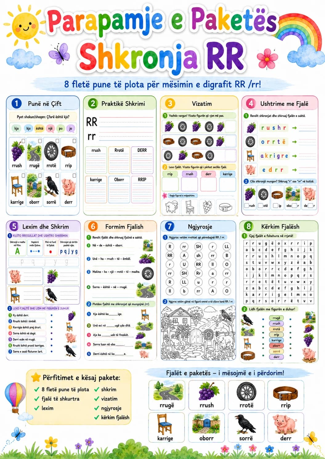 Albanian Letter Rr Phonics Worksheets Pack page 10 printable worksheet preview
