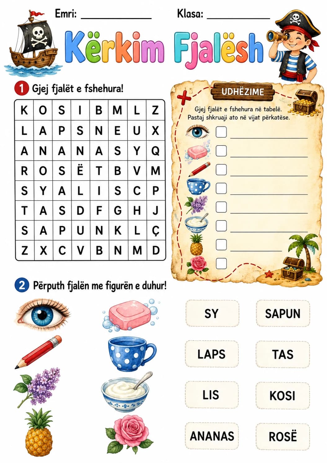 Albanian Letter S Phonics Worksheets Pack printable worksheet pack preview from KiwiBee