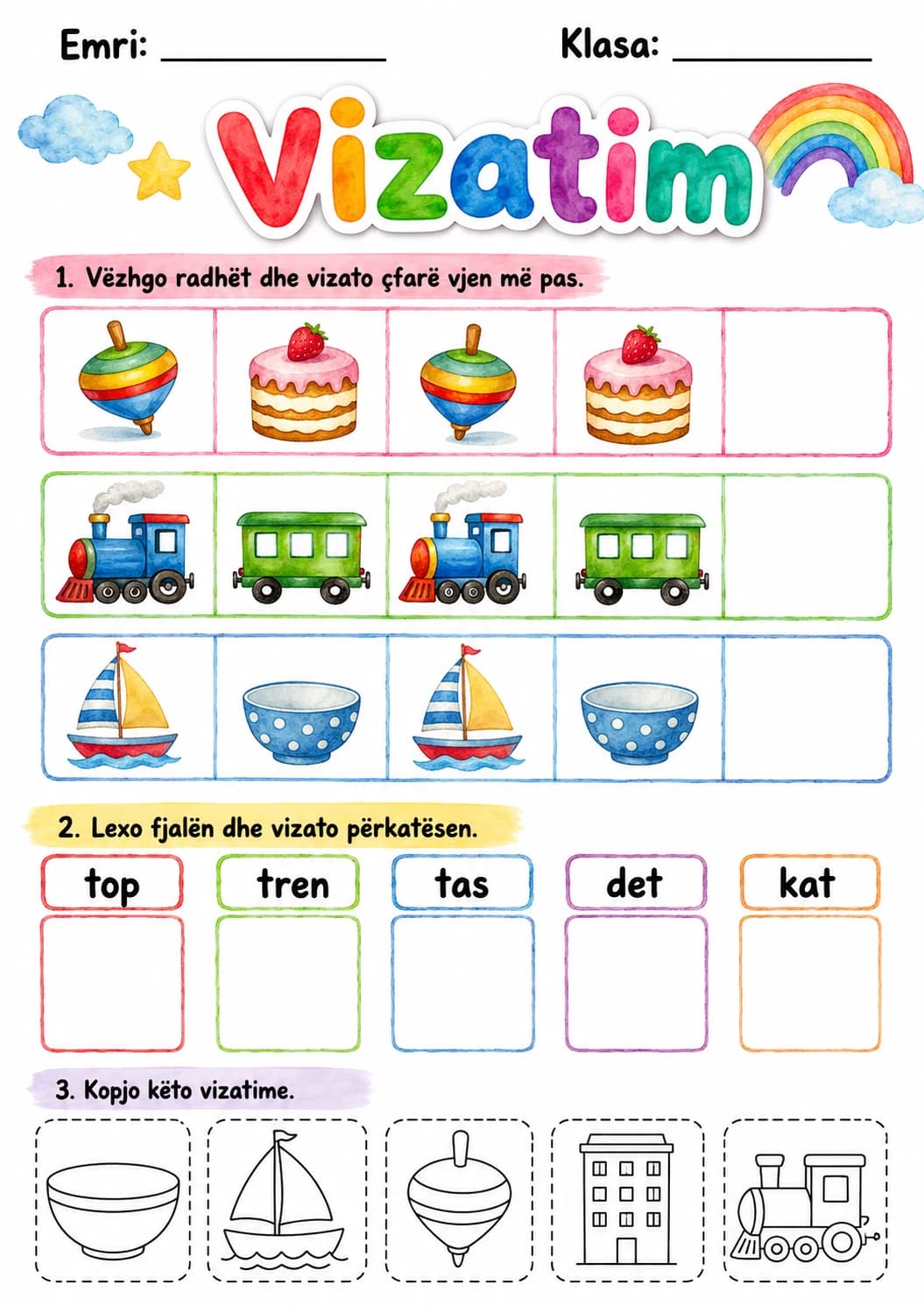 Albanian Letter T Phonics Worksheets Pack page 7 printable worksheet preview