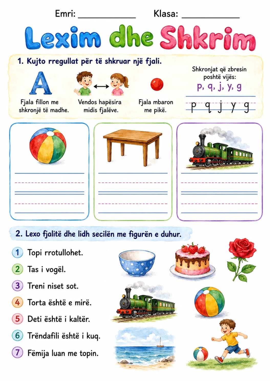 Albanian Letter T Phonics Worksheets Pack page 9 printable worksheet preview