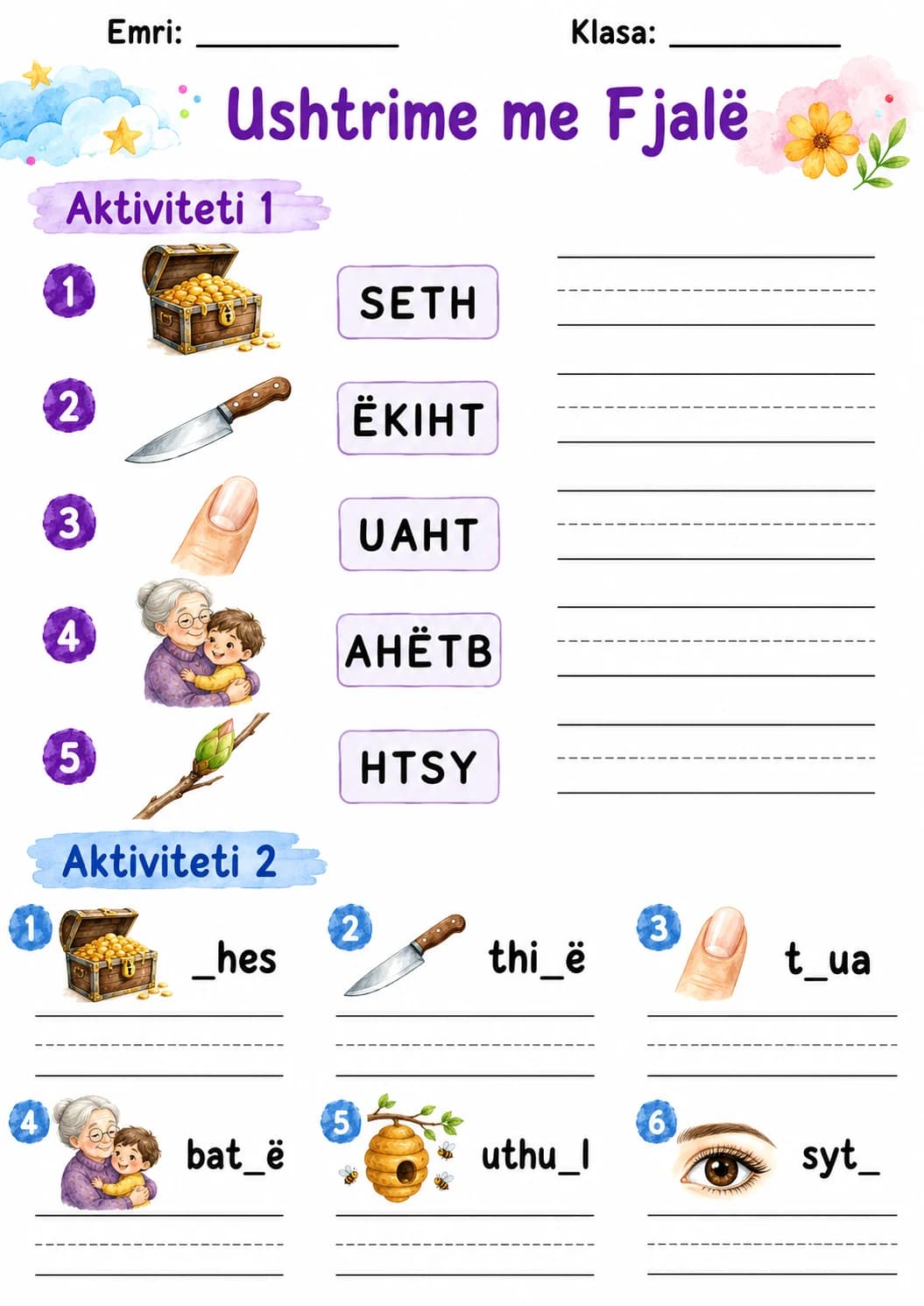 Albanian Letter Th Phonics Worksheets Pack page 7 printable worksheet preview