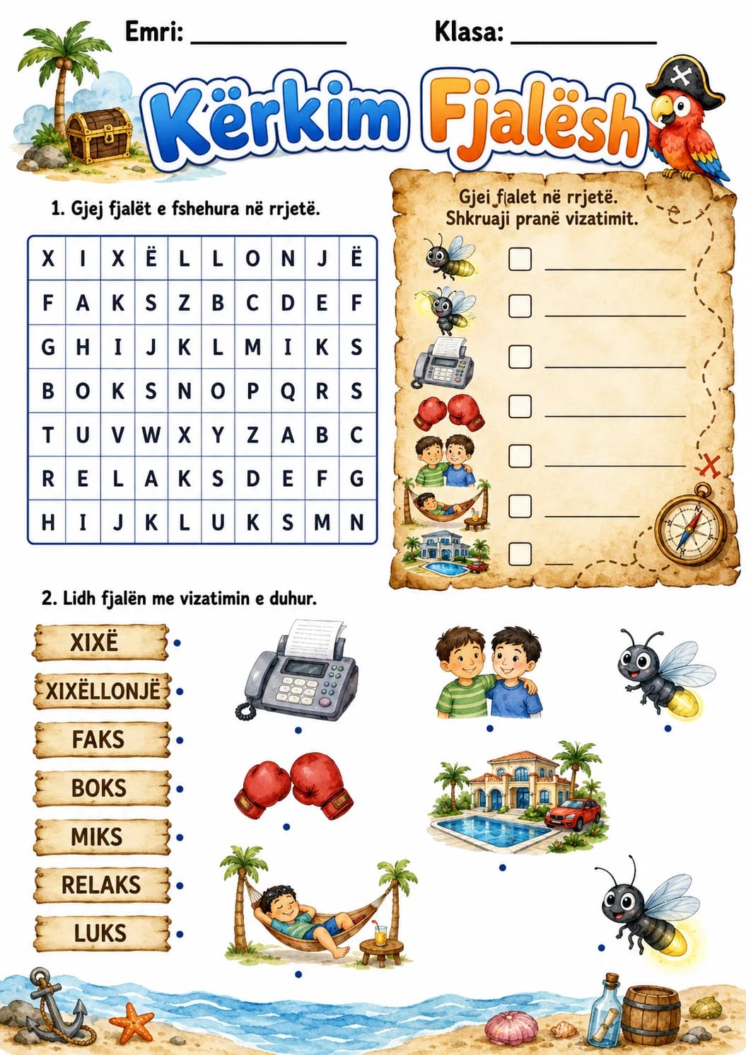 Albanian Letter X Phonics Worksheets Pack page 10 printable worksheet preview