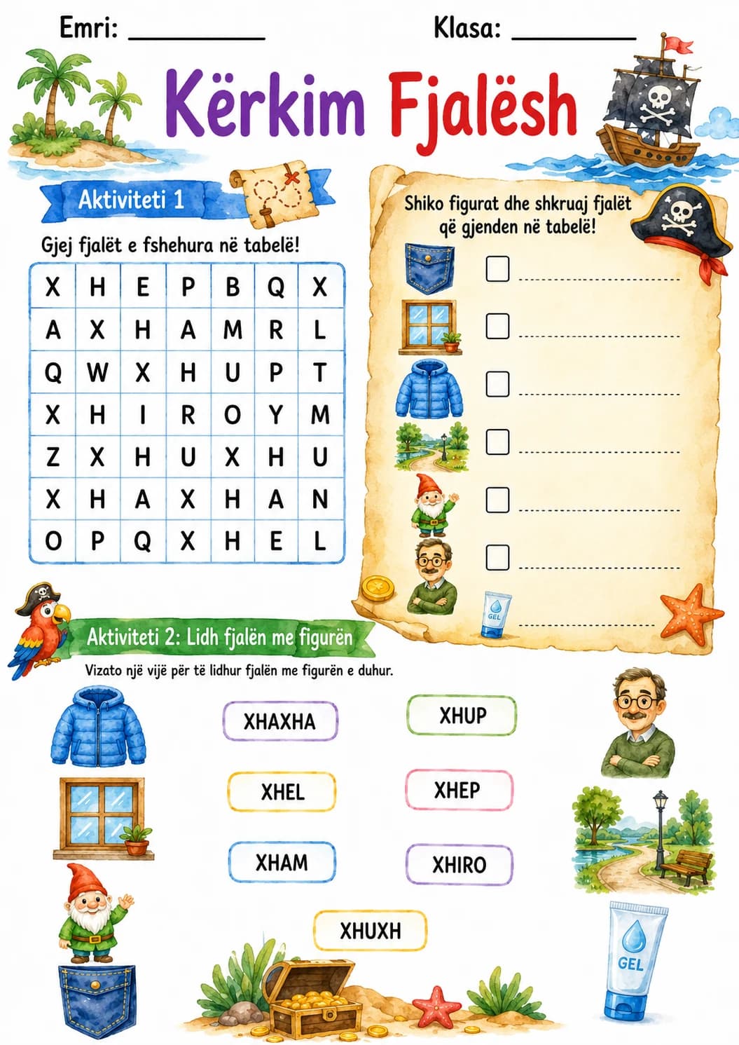 Albanian Letter Xh Phonics Worksheets Pack page 4 printable worksheet preview
