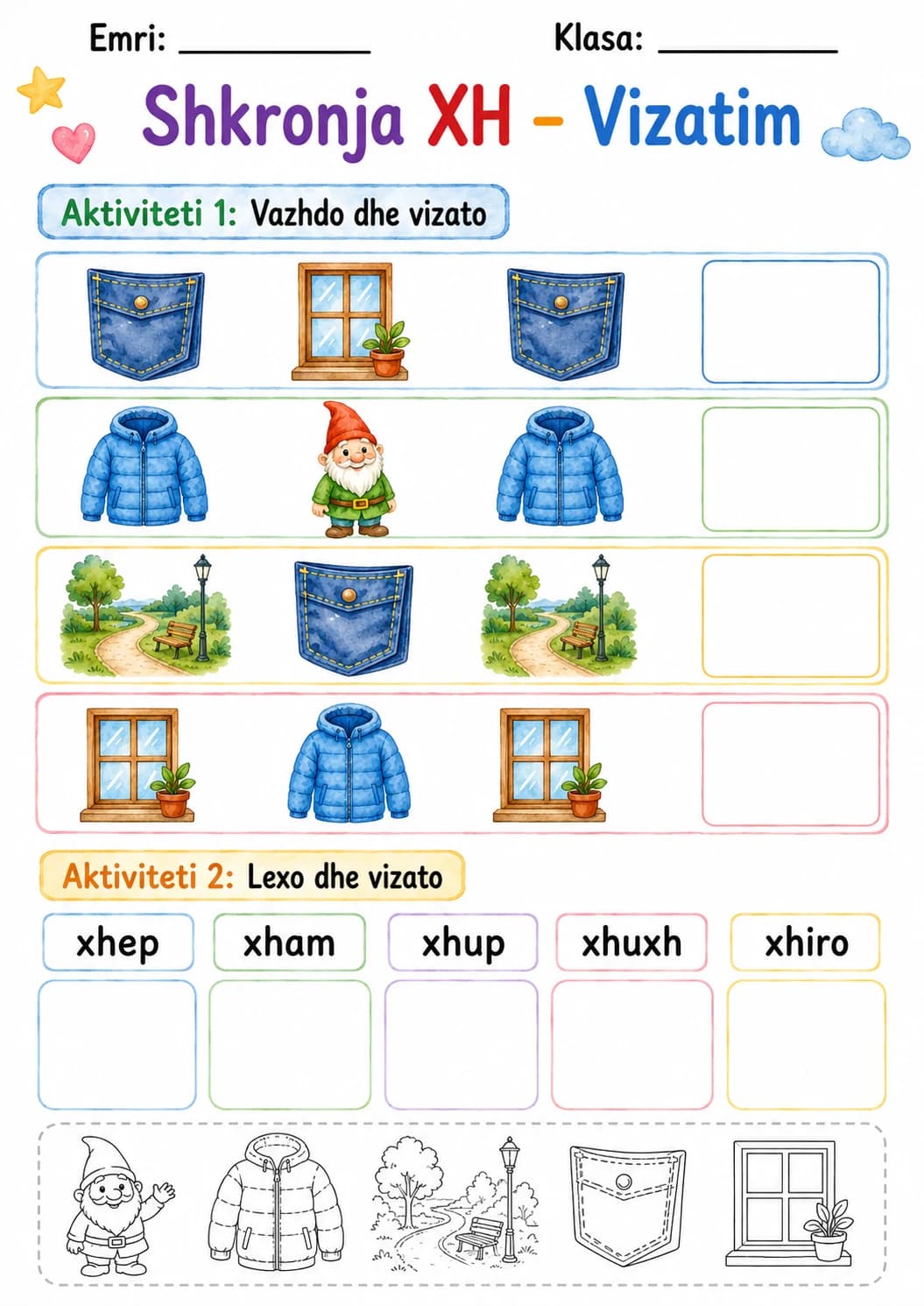 Albanian Letter Xh Phonics Worksheets Pack page 5 printable worksheet preview
