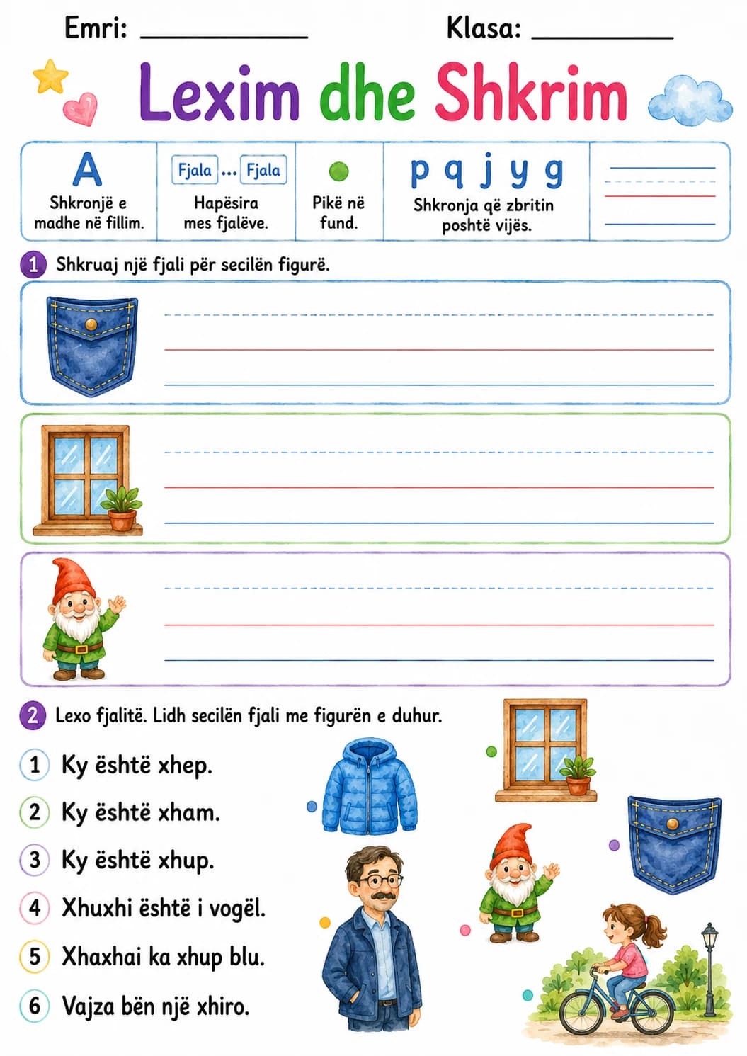 Albanian Letter Xh Phonics Worksheets Pack page 7 printable worksheet preview