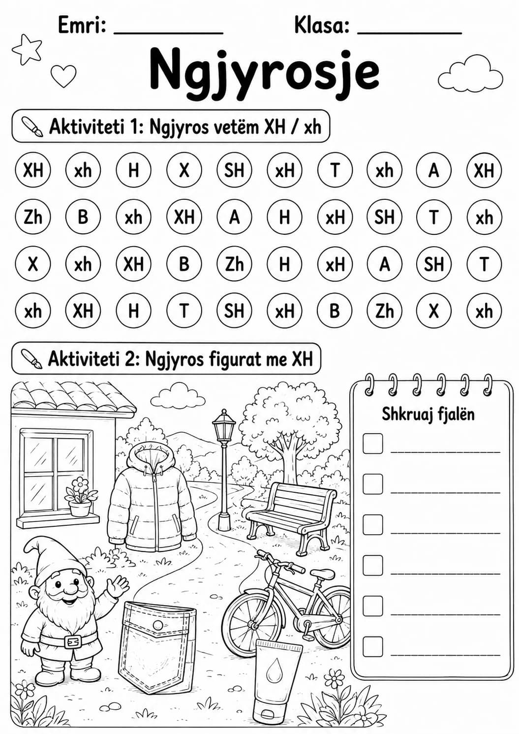 Albanian Letter Xh Phonics Worksheets Pack page 9 printable worksheet preview