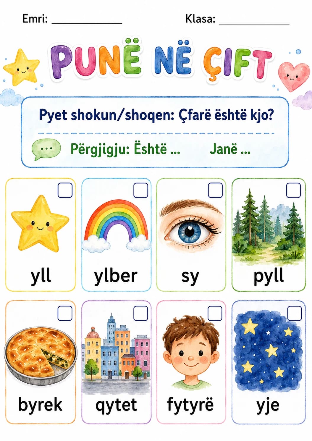 Albanian Letter Y Phonics Worksheets Pack page 3 printable worksheet preview