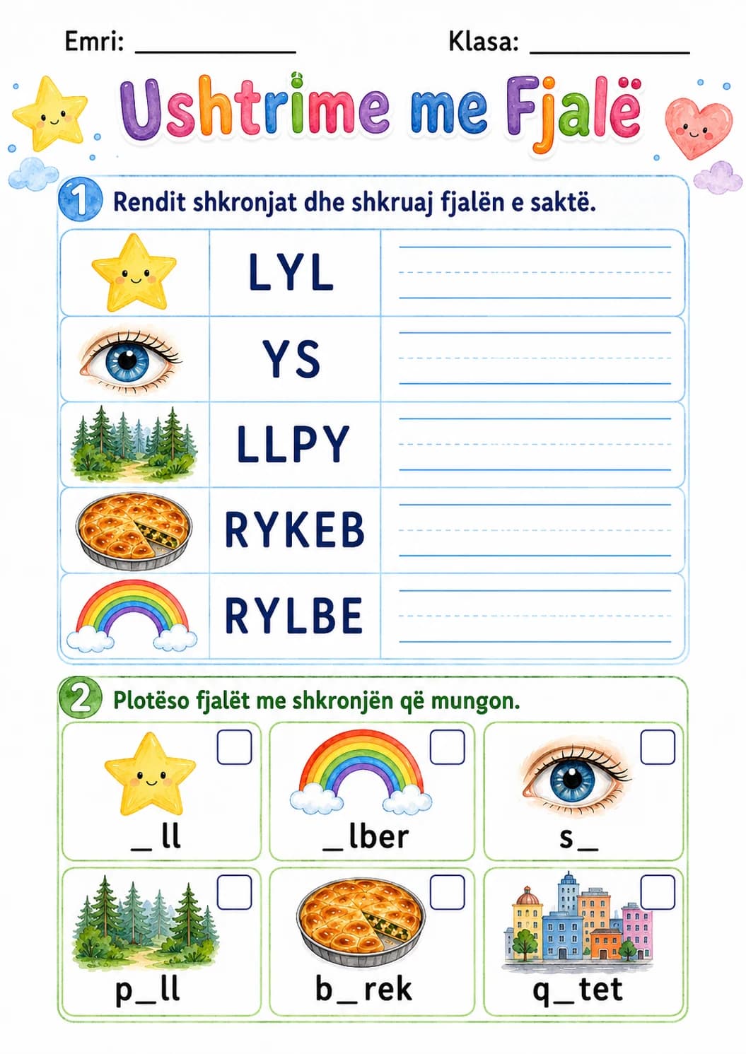 Albanian Letter Y Phonics Worksheets Pack page 6 printable worksheet preview