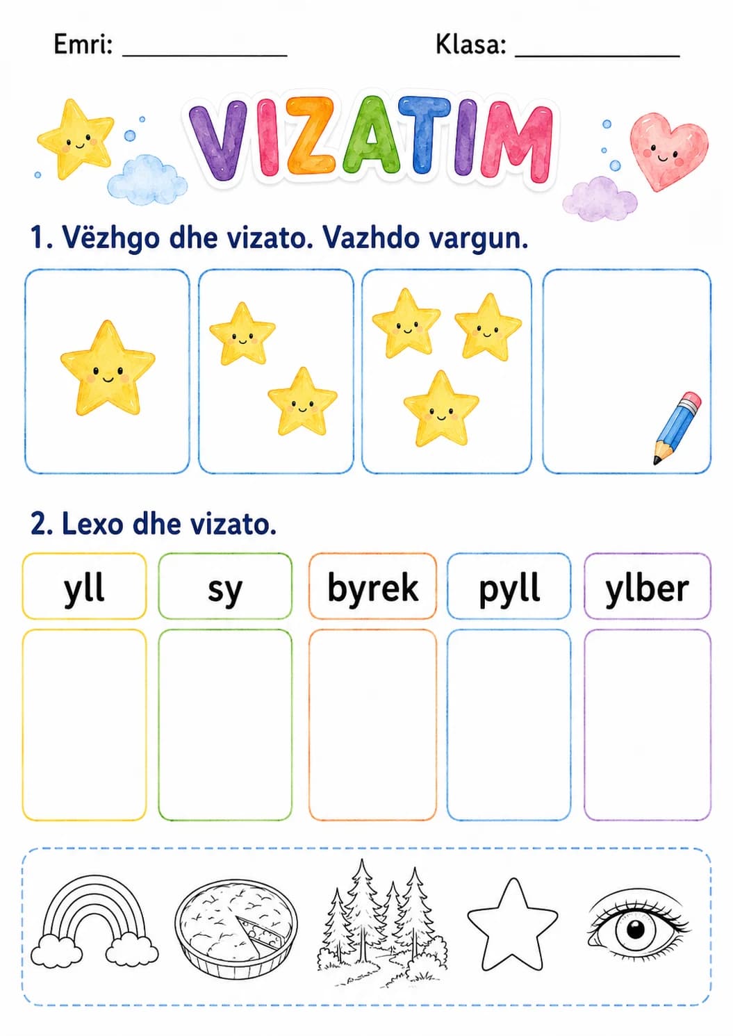 Albanian Letter Y Phonics Worksheets Pack page 7 printable worksheet preview