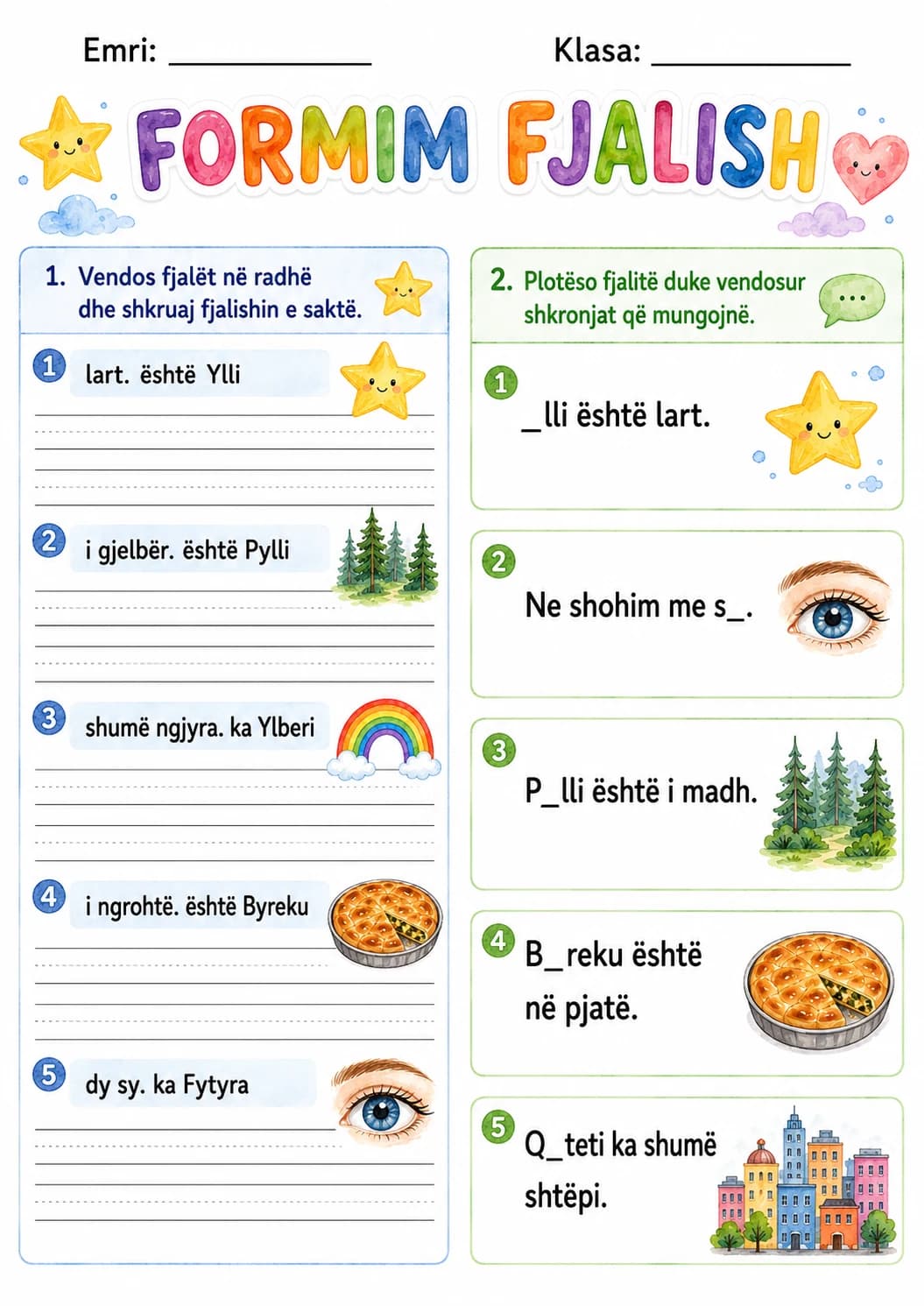 Albanian Letter Y Phonics Worksheets Pack page 8 printable worksheet preview