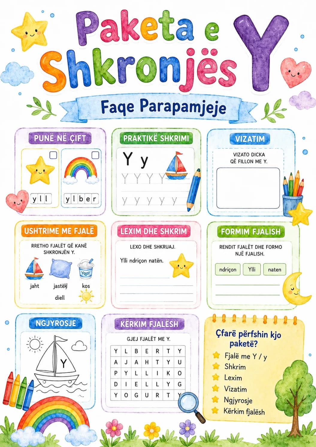 Albanian Letter Y Phonics Worksheets Pack page 9 printable worksheet preview
