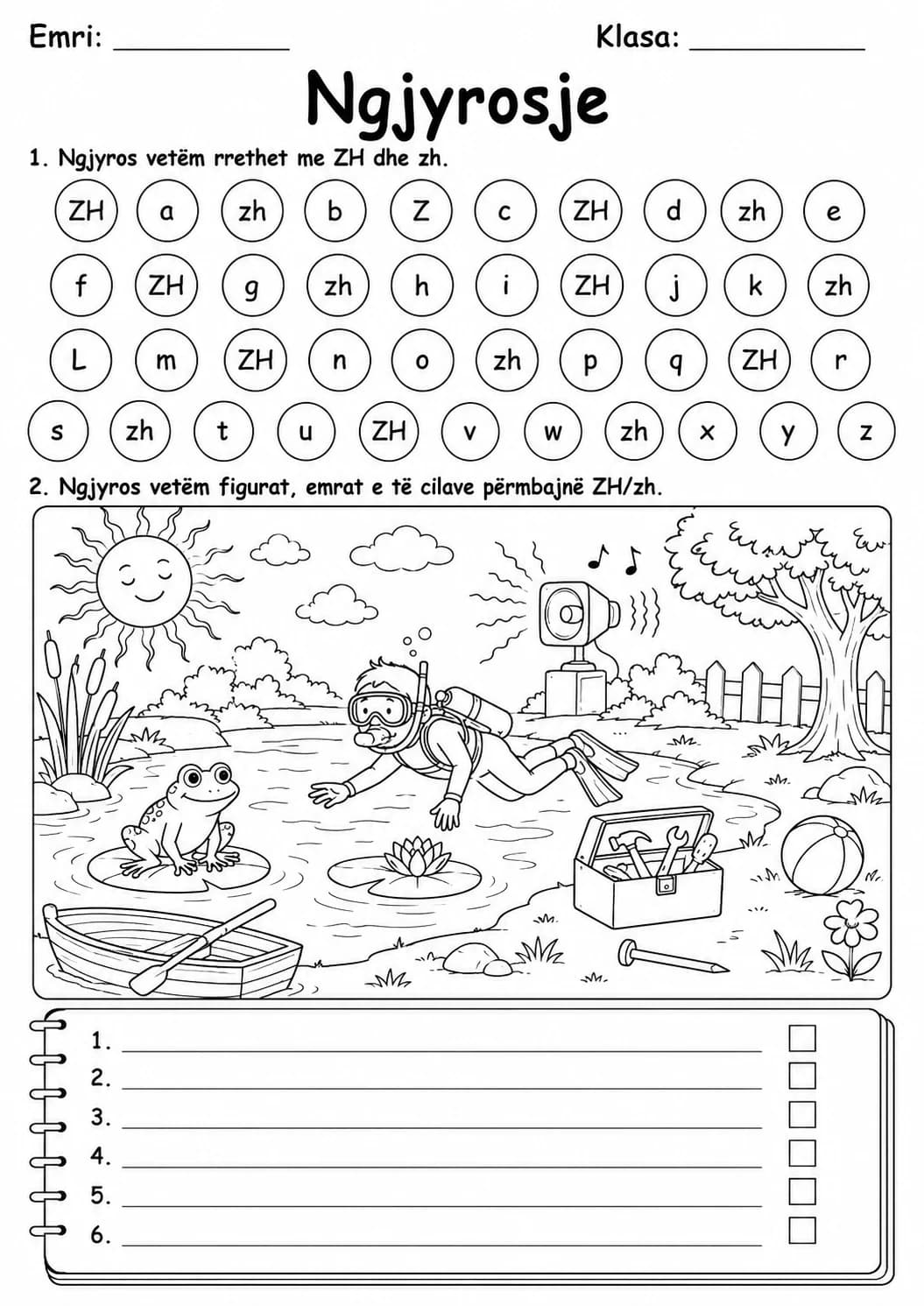 Albanian Letter Zh Phonics Worksheets Pack printable worksheet pack preview from KiwiBee