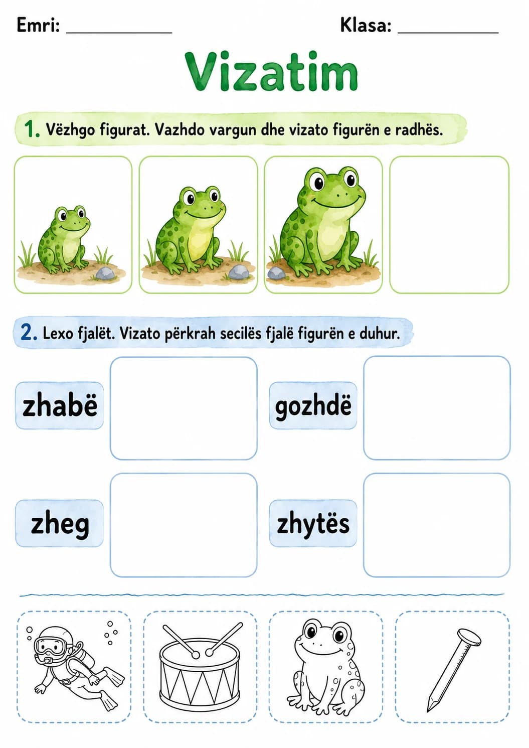 Albanian Letter Zh Phonics Worksheets Pack page 7 printable worksheet preview