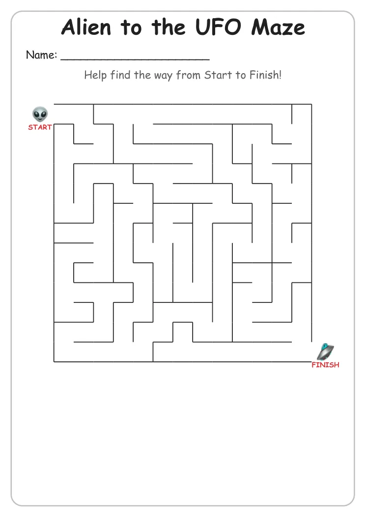 Alien to the UFO Maze (Grade 2)