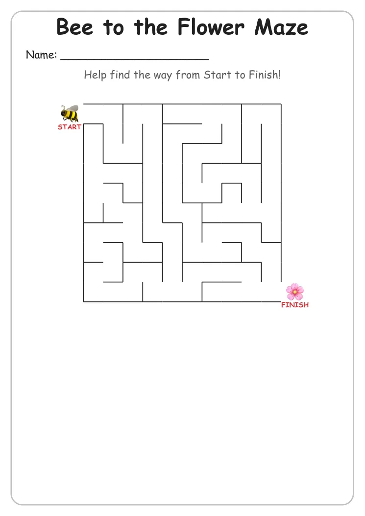 Bee to the Flower Maze (Grade 1)
