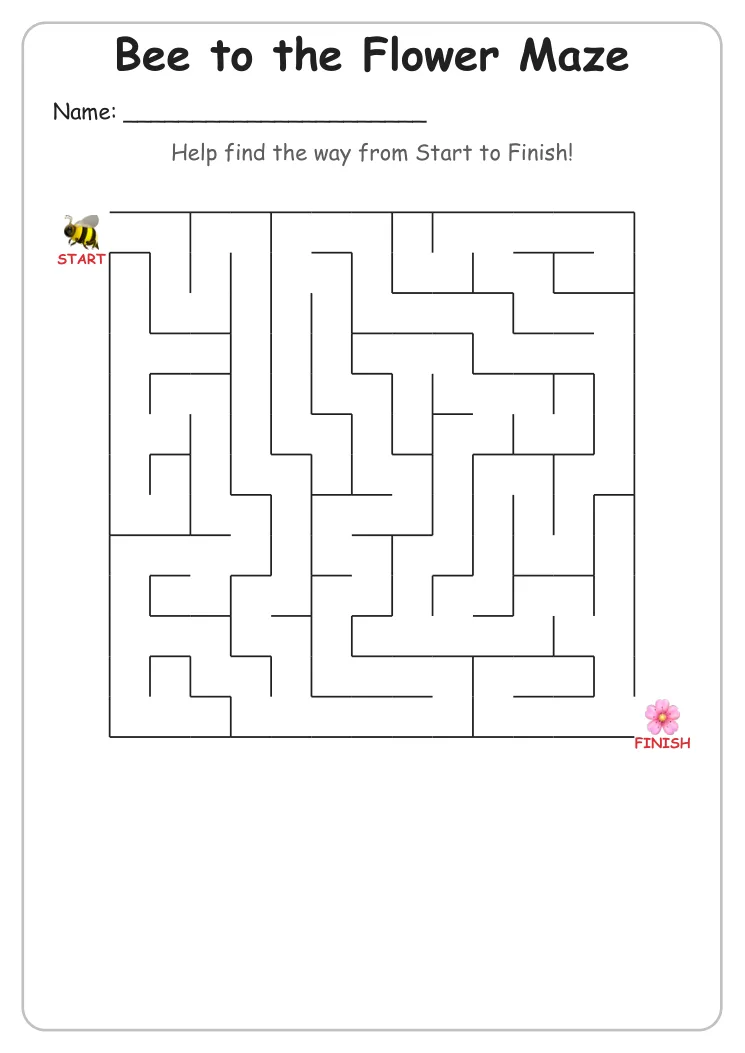 Bee to the Flower Maze (Grade 2)