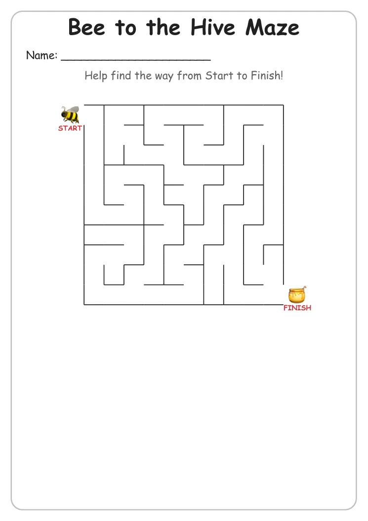 Bee to the Hive Maze (Grade 1)