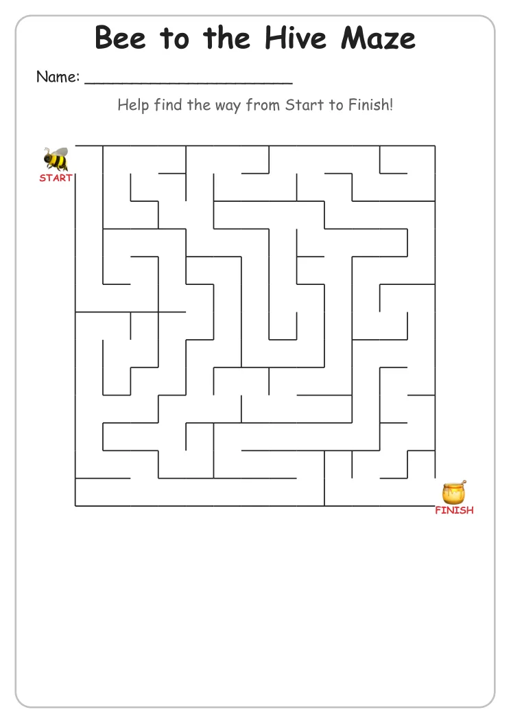 Bee to the Hive Maze (Grade 2)