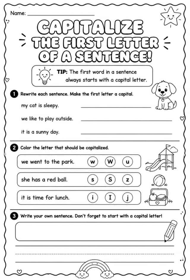 Capitalize the first letter of a sentence