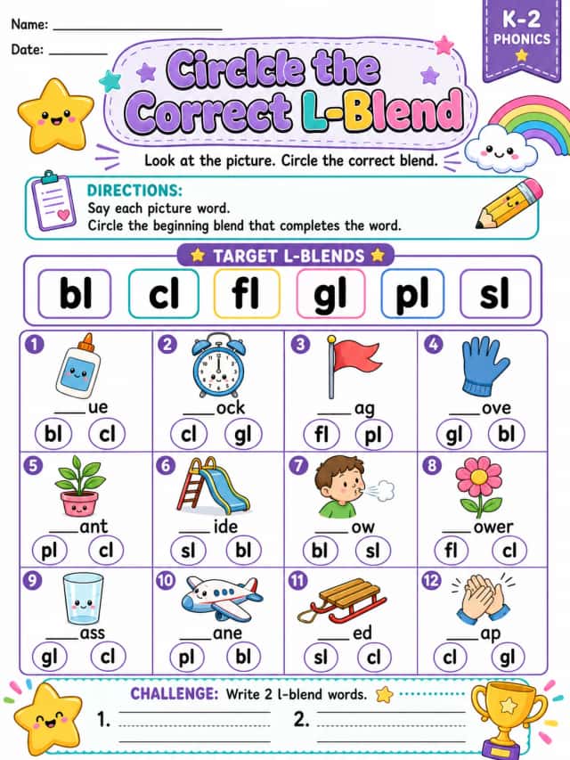 Circle the Correct L-Blend