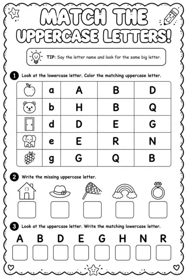 Choose the uppercase letter that matches: A, B, D, E, G, H, N, Q, R
