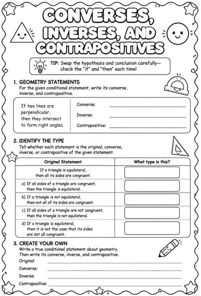 Converses, inverses, and contrapositives