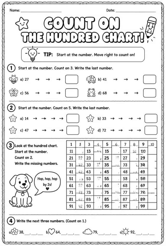 Count on the hundred chart