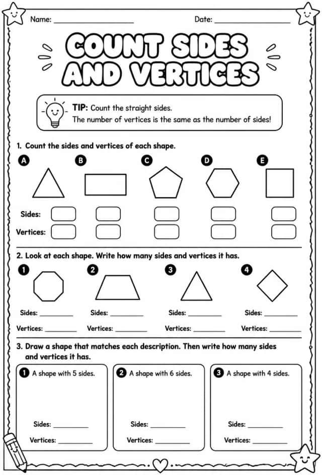Count sides and vertices