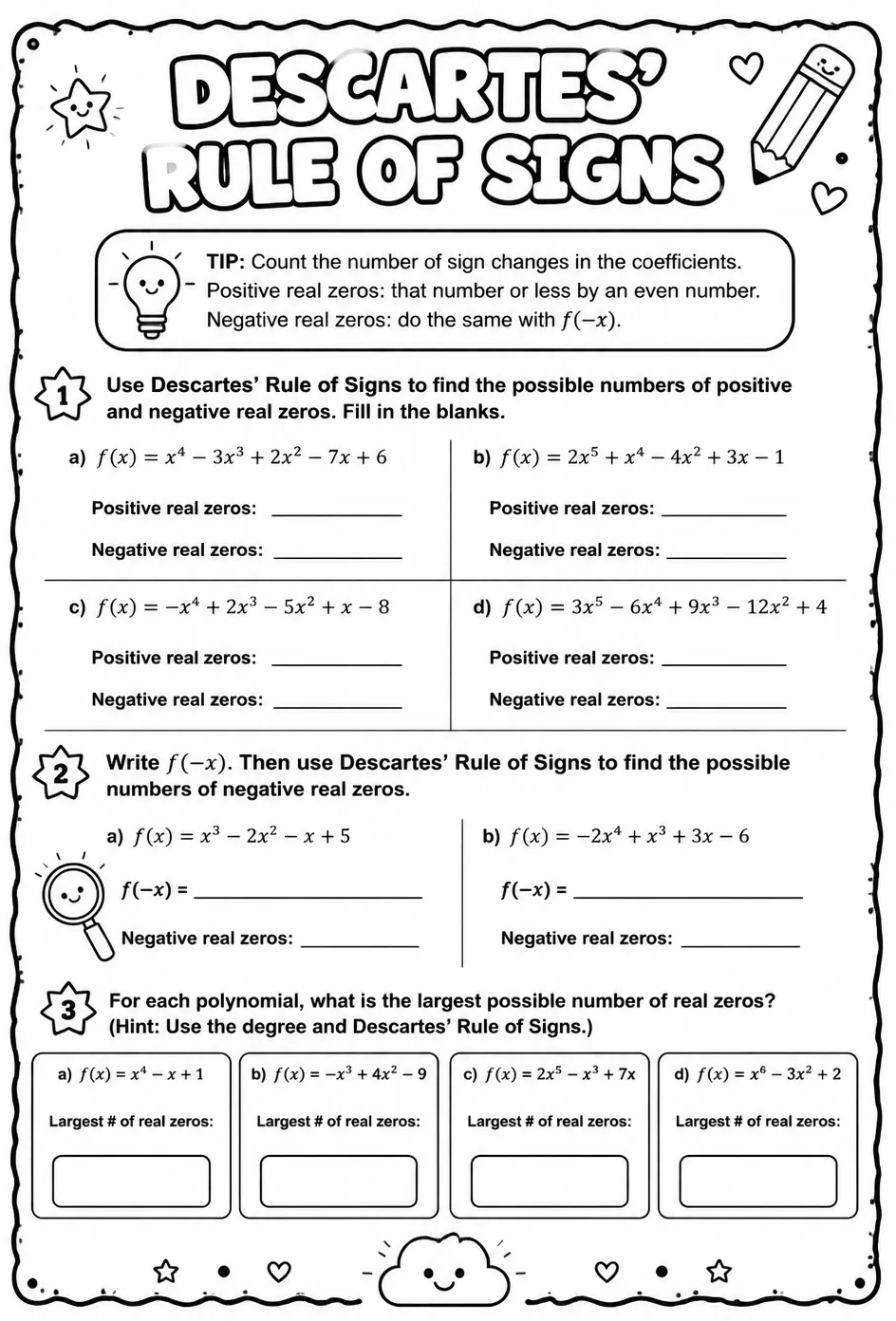 Descartes' Rule of Signs