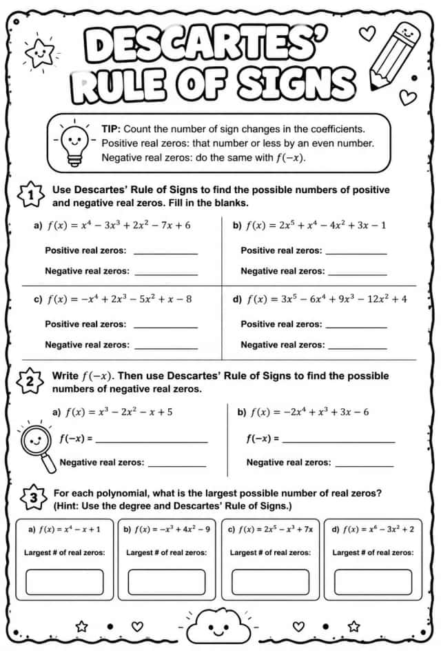 Descartes' Rule of Signs