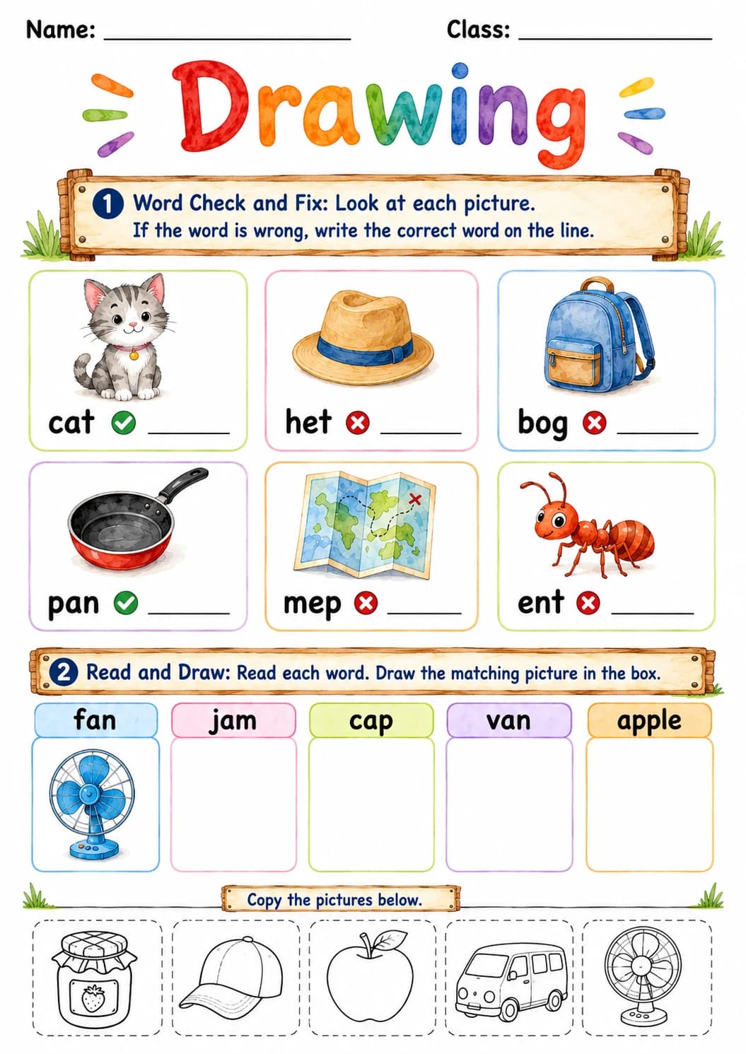Letter A Phonics Worksheets Pack page 5 printable worksheet preview