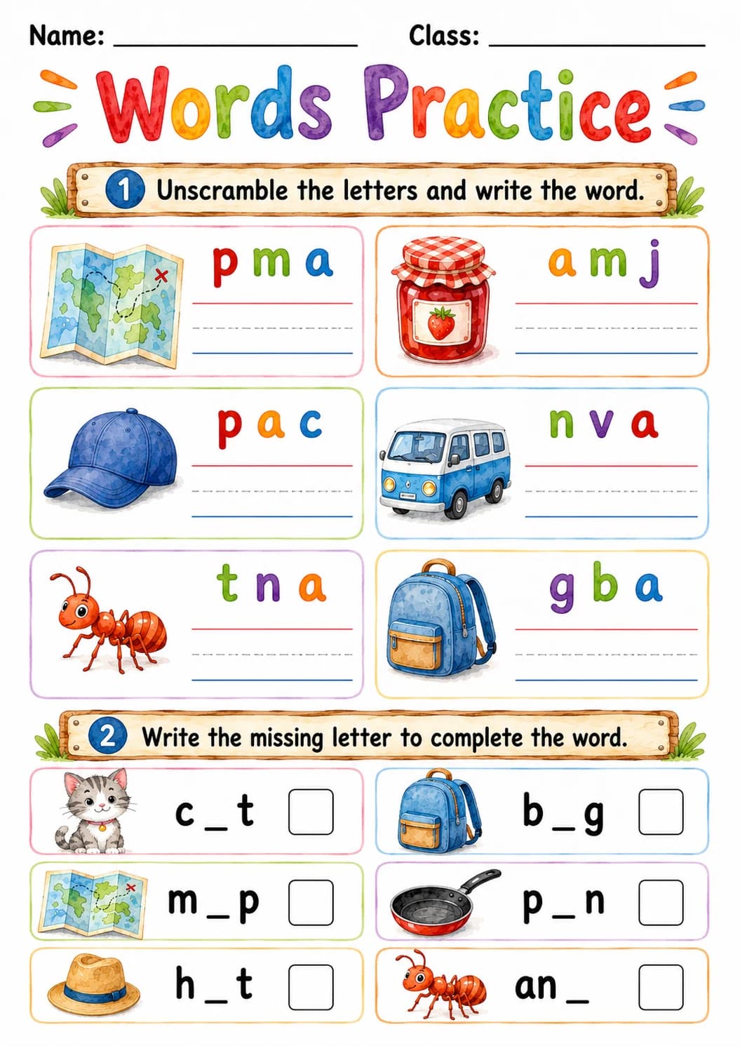 Letter A Phonics Worksheets Pack page 6 printable worksheet preview