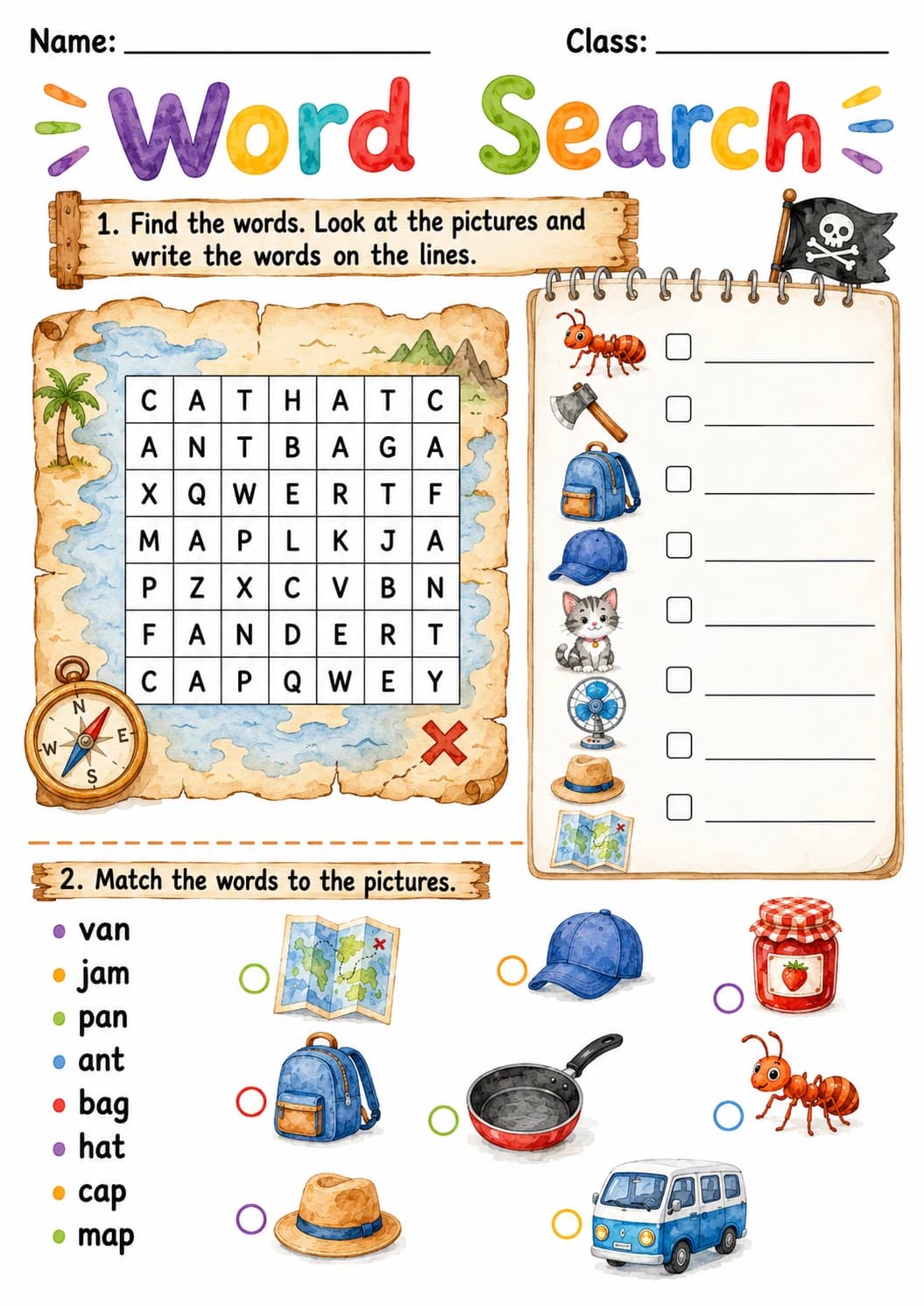 Letter A Phonics Worksheets Pack page 10 printable worksheet preview